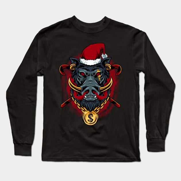 golden boar Long Sleeve T-Shirt by spoilerinc